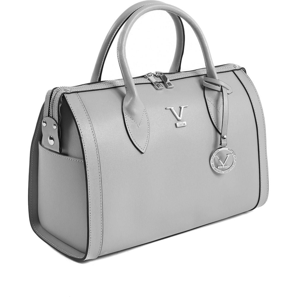 V Italia Womens Handbag Grey V014-S SAFFIANO GRIGIO