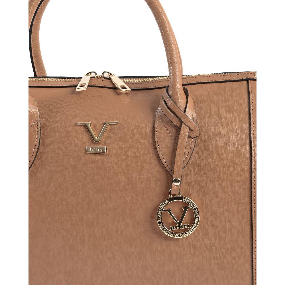 V Italia Womens Handbag Tan V014-G SAFFIANO CUOIO CHIARO