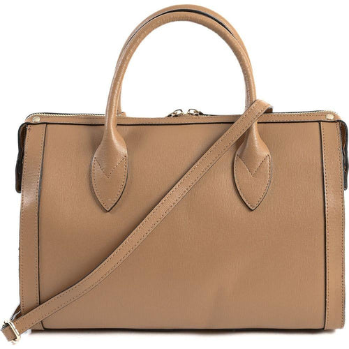 Load image into Gallery viewer, V Italia Womens Handbag Tan V014-G SAFFIANO CUOIO CHIARO
