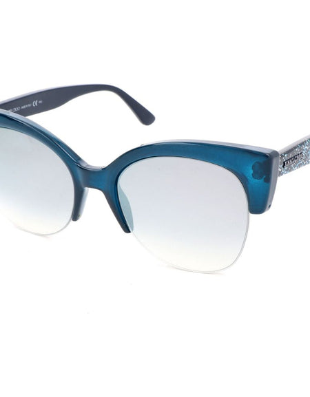 Jimmy Choo Womens Sunglasses PRIYA S JOJ 56 20 145 BLUE GLITTER BLUE