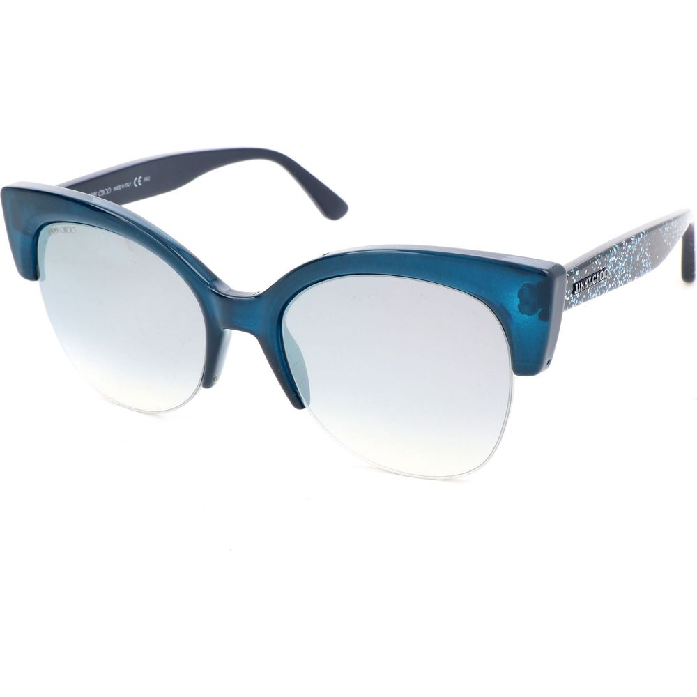 Jimmy Choo Womens Sunglasses PRIYA S JOJ 56 20 145 BLUE GLITTER BLUE