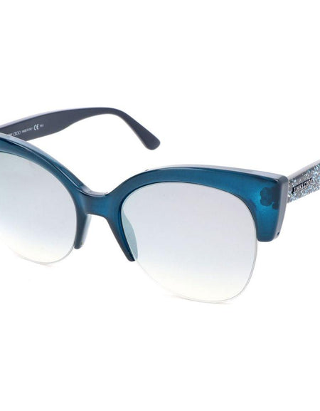 Jimmy Choo Womens Sunglasses PRIYA S JOJ 56 20 145 BLUE GLITTER BLUE