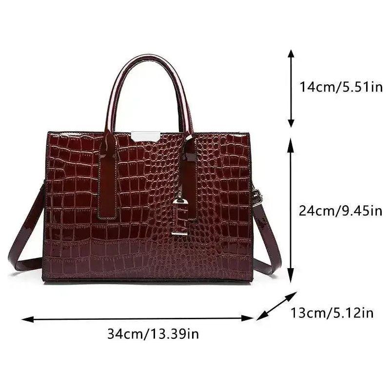 Crocodile Print Women Handbag - Exquisite Elegance