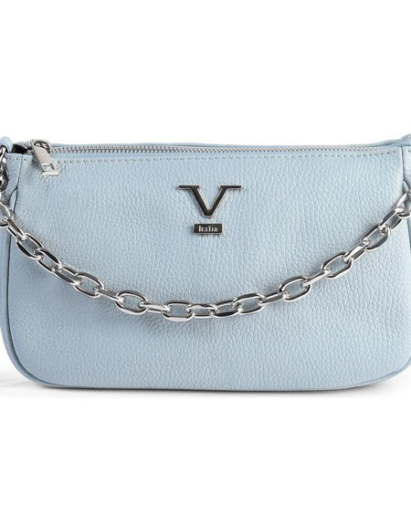 V Italia Womens Mini Bag VE1735-S DOLLARO CELESTE – Luxurious Light Blue Leather Handbag