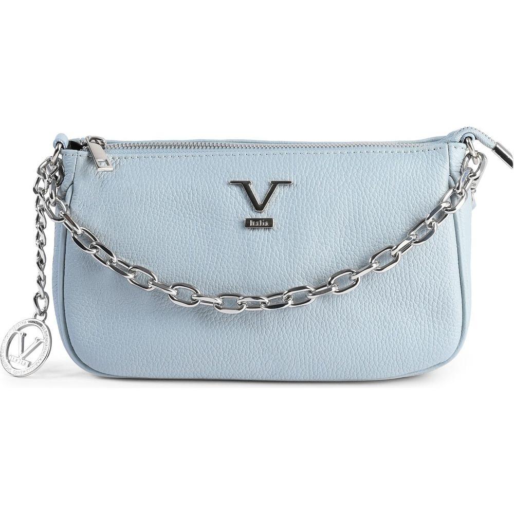 V Italia Womens Mini Bag VE1735-S DOLLARO CELESTE – Luxurious Light Blue Leather Handbag