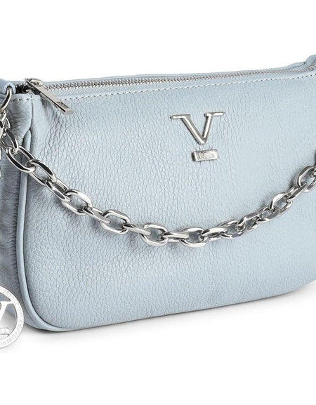 V Italia Womens Mini Bag VE1735-S DOLLARO CELESTE – Luxurious Light Blue Leather Handbag