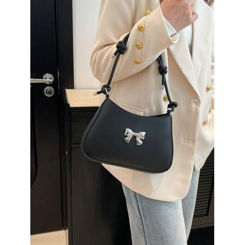 Load image into Gallery viewer, Bow PU Leather Knotted Strap Handbag – An Epitome of Elegance
