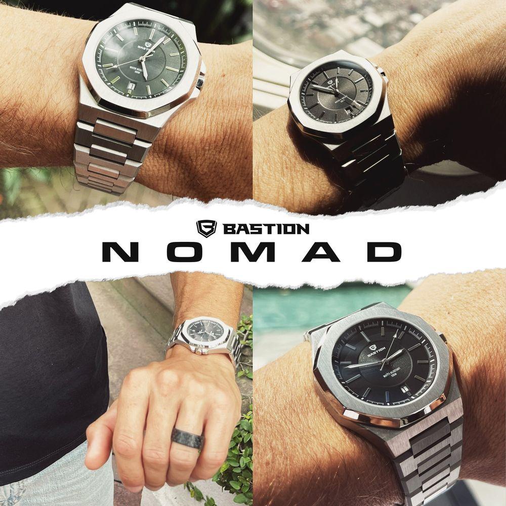 NOMAD - STAINLESS STEEL AUTOMATIC 42MM WATCH, WATERPROOF 10ATM (100m)