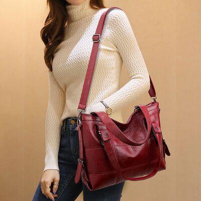 Luxurious PU Leather Medium Handbag