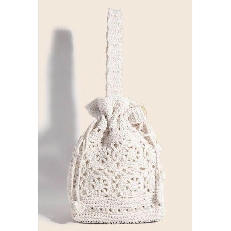 Fame Intricate Braided Single Strap Drawstring Bag