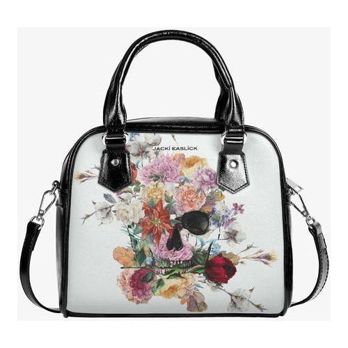 Load image into Gallery viewer, Jacki Easlick Floral Skull Leather Saddle Bag - A Statement of Elegance
