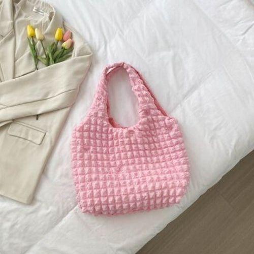 Designer Handbags Ruched Polyester Large Handbag