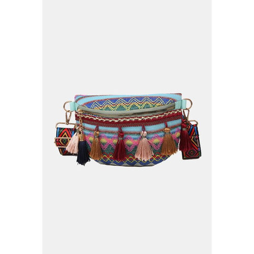 Load image into Gallery viewer, Bohemian Sling Bag with Tassels
