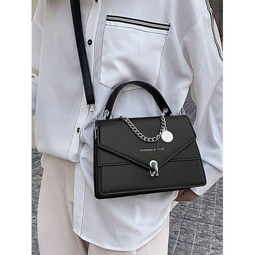 Load image into Gallery viewer, Chain PU Leather Detachable Shoulder Strap Handbag
