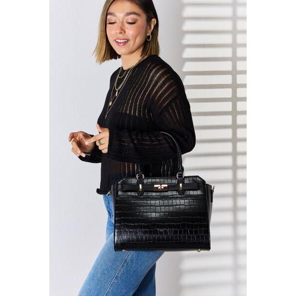 David Jones Texture PU Leather Handbag - Elevate Your Elegance