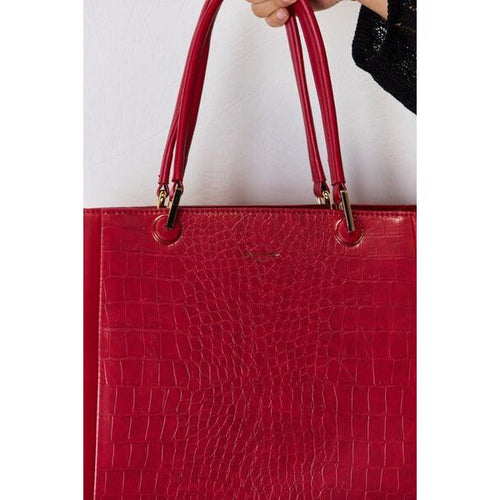 Load image into Gallery viewer, David Jones Texture PU Leather Handbag – Elegance Redefined
