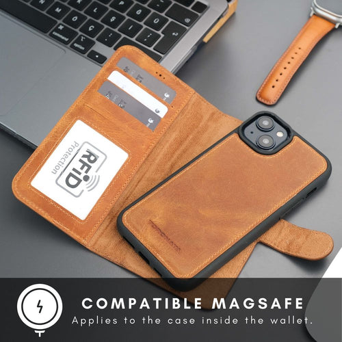 Load image into Gallery viewer, Casper Leather iPhone 15 Plus Wallet Case | MagSafe-31
