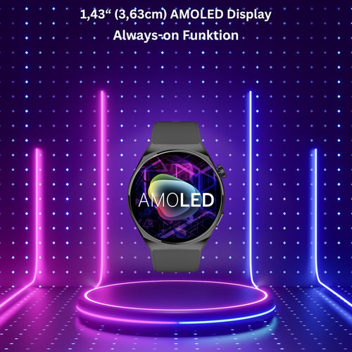 Load image into Gallery viewer, Smartwatch beafon WATCH 401 43 mm 1,43" Black Silver-7
