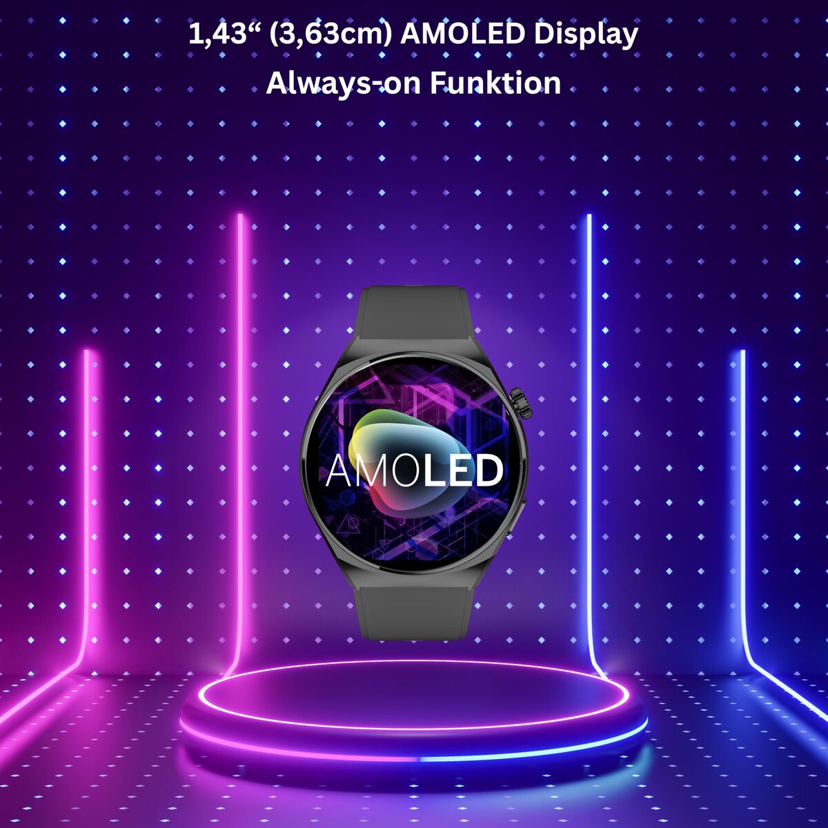 Smartwatch beafon WATCH 401 43 mm 1,43" Black Silver-7