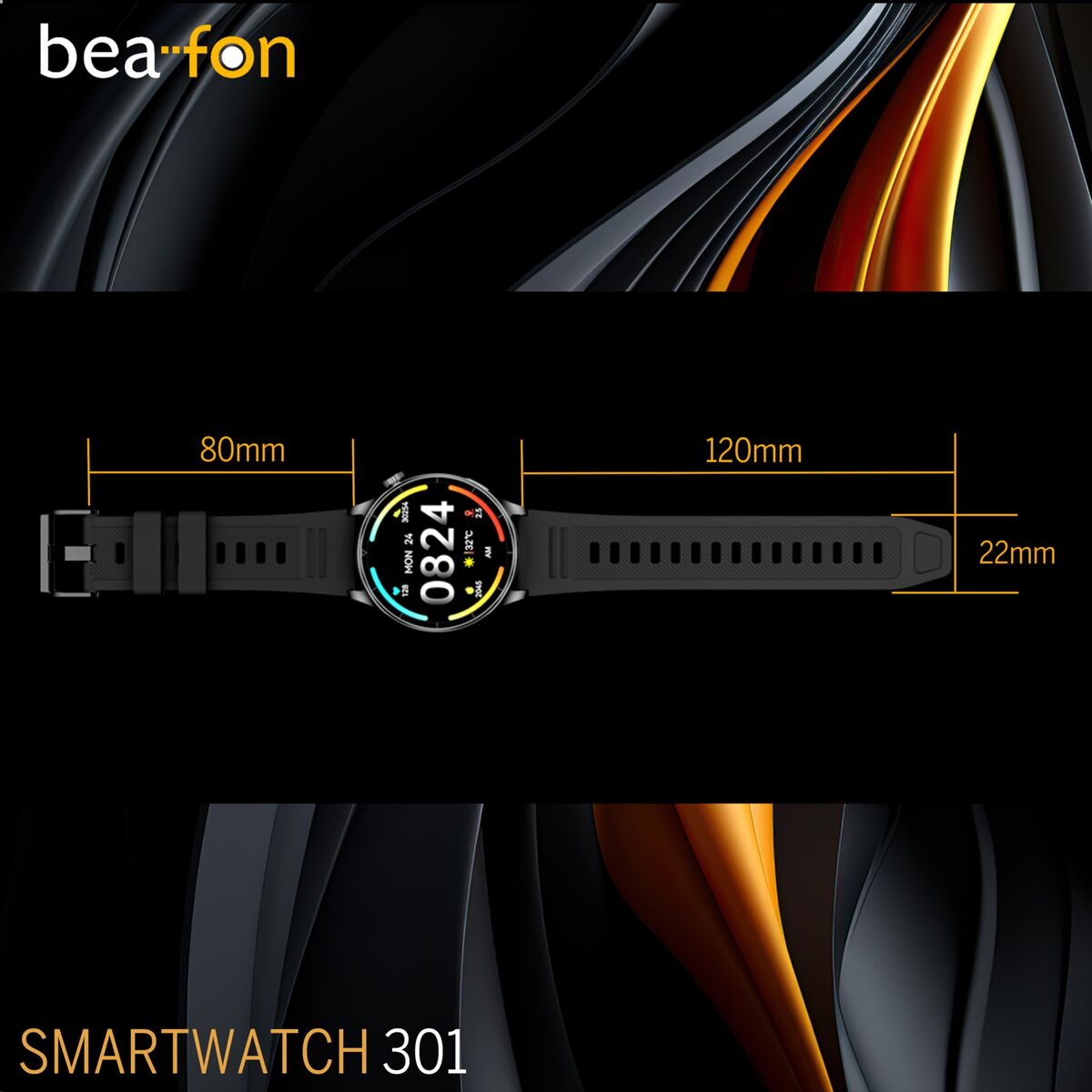 Smartwatch beafon WATCH 301 44 mm 1,45" Black-2