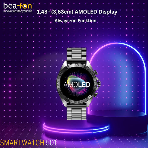 Load image into Gallery viewer, Smartwatch beafon WATCH 501 1,43" Steel Matte back-8
