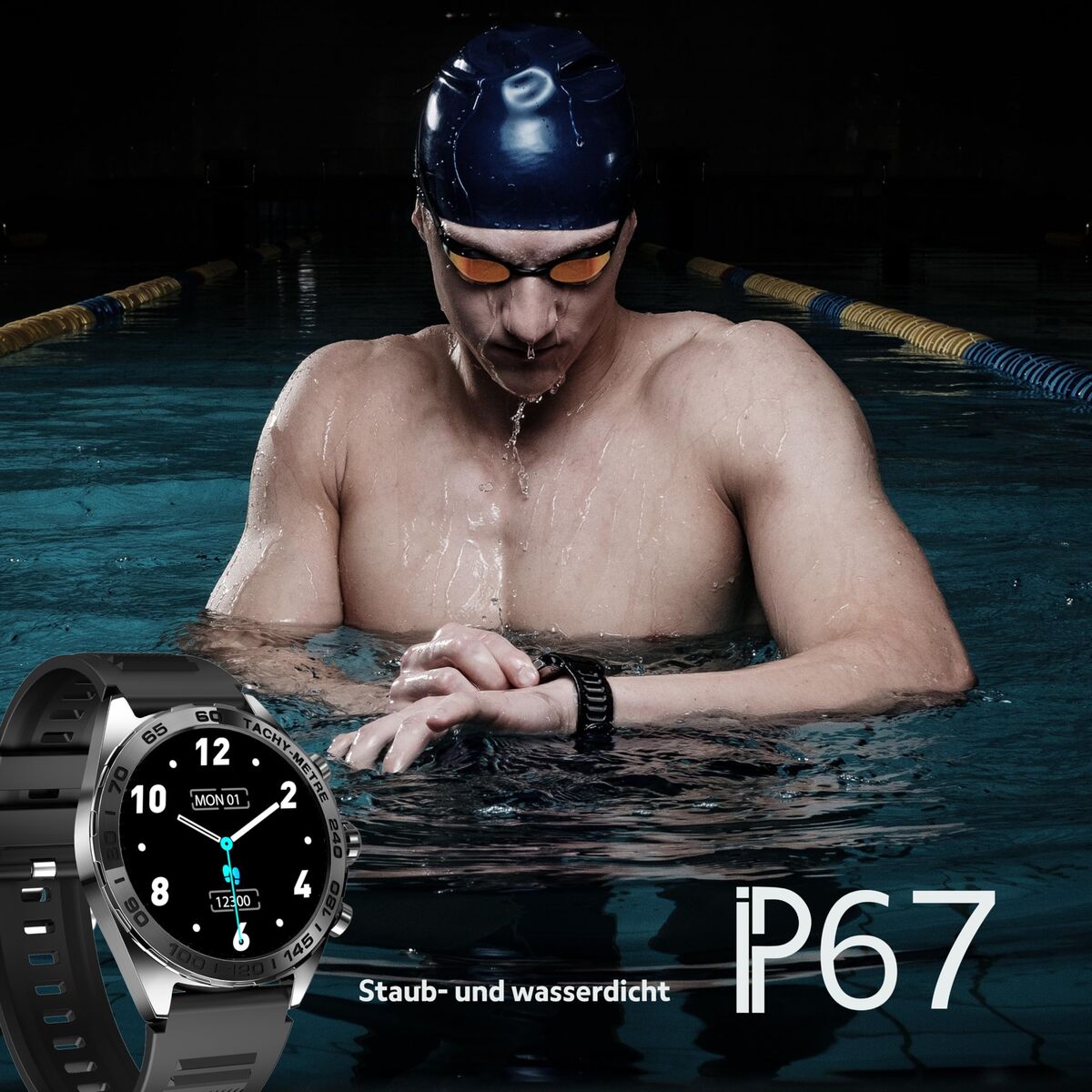 Smartwatch beafon WATCH 501 1,43" Steel Matte back-4