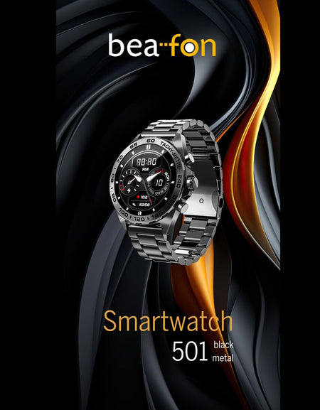 Smartwatch beafon WATCH 501 1,43" Steel Matte back-1