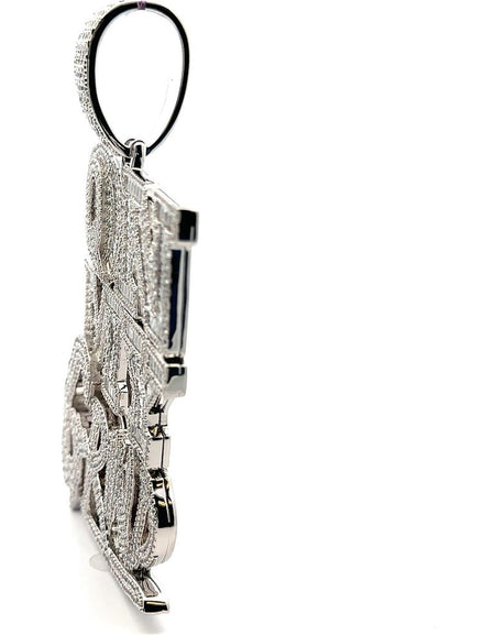 MERIDIA Moissanite Pendant - Exquisite Brass Rhodium Iced Out Luxury Pendant