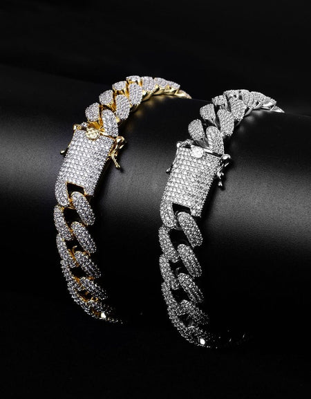 COLT 12MM Silver Cuban Bracelet - A Testament to Luxury and Style