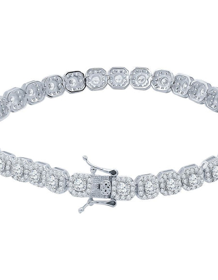 ICECUBE 925 Silver 6 MM Square Bracelet