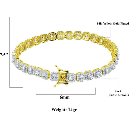 Load image into Gallery viewer, ICECUBE 925 Silver 6 MM SQUARE Bracelet | 9211582
