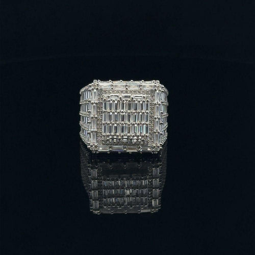 Load image into Gallery viewer, GLIMMER 925 CZ RHODIUM MENS ICED OUT RING | 9222451
