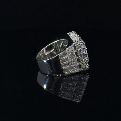 Load image into Gallery viewer, GLIMMER 925 CZ RHODIUM MENS ICED OUT RING | 9222451
