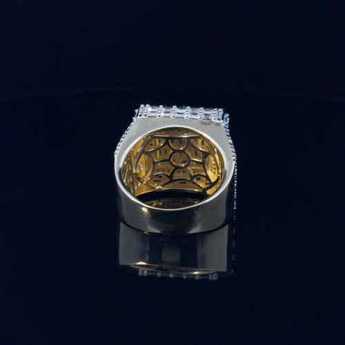 Load image into Gallery viewer, LUSTER 925 CZ YELLOW GOLD MENS ICED OUT RING | 9222452
