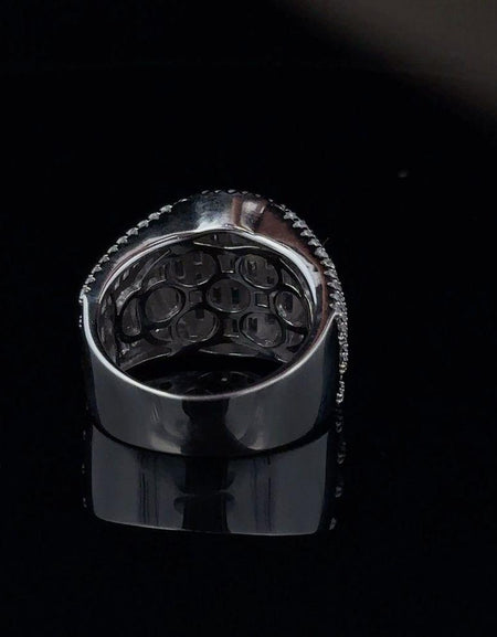 FROSTY 925 CZ Rhodium Men's Iced Out Ring: A Statement of Elegance