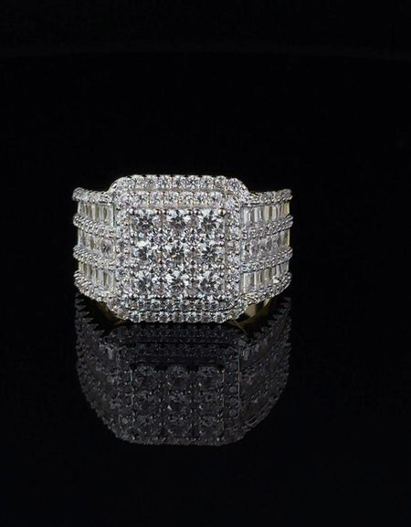 VIVACITY 925 CZ Men's Iced Out Ring