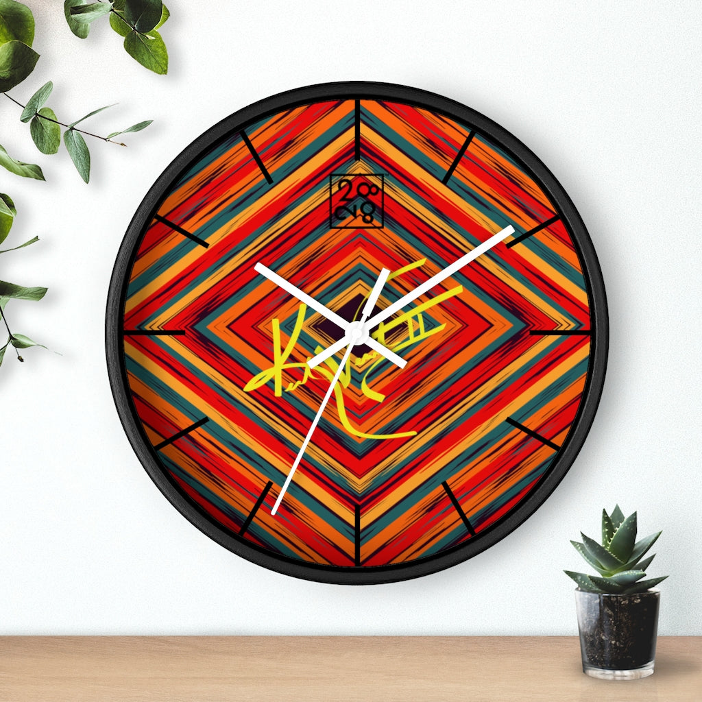 2882Time™ Boho Tribe Diamond Stripe Geometric Clock