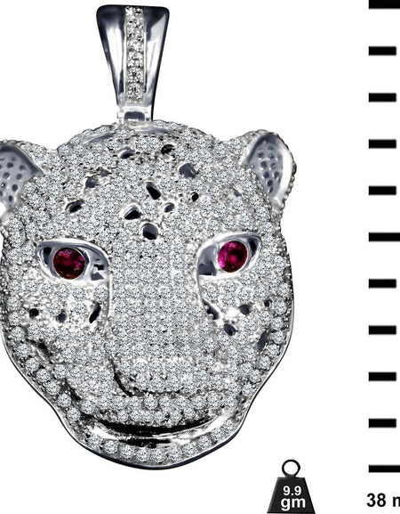 Designer Iced Bling Silver Pendant with CZ Stone