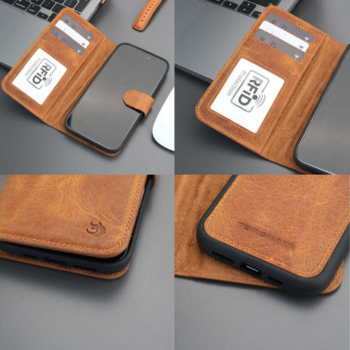 Load image into Gallery viewer, Casper Leather iPhone 15 Pro Wallet Case | MagSafe-62
