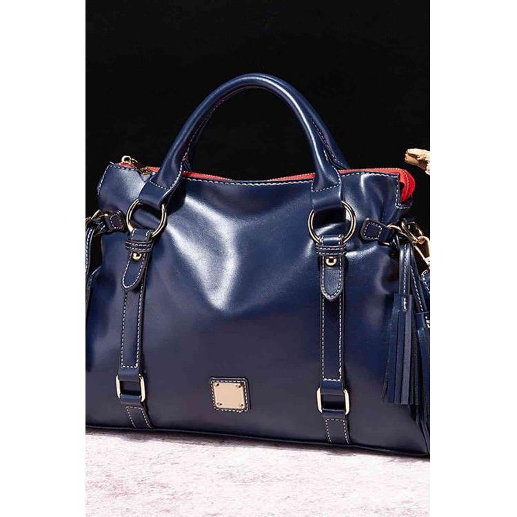 Luxurious PU Leather Handbag with Tassels