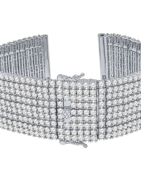 Nine Row 1.5mm Cubic Zirconia 24mm CZ Watch Band