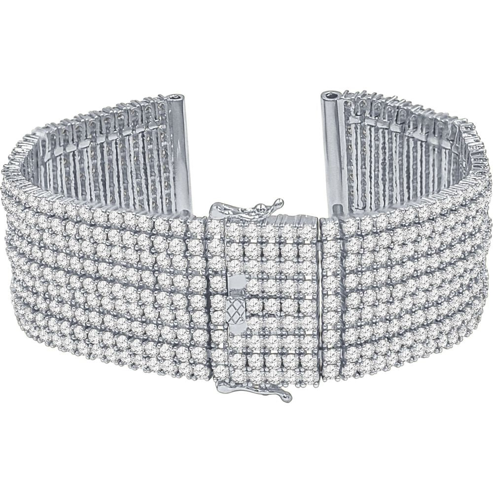 Nine(9) Row 1.5mm Cubic Zirconia 24mm CZ Watch Band