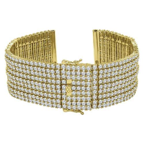 Nine Row 1.5mm Cubic Zirconia 24mm CZ Watch Band - A Touch of Elegance