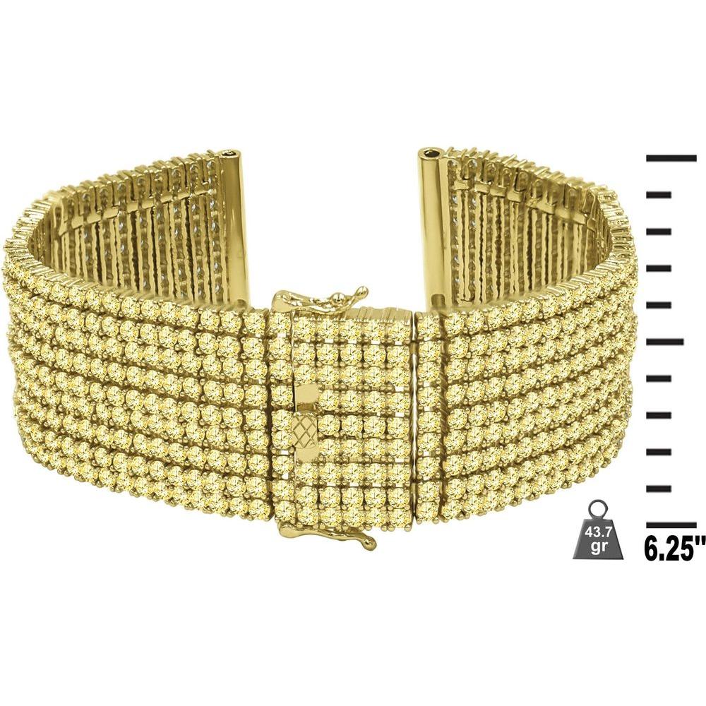 Nine Row 1.5mm Cubic Zirconia 24mm CZ Watch Band - A Touch of Elegance