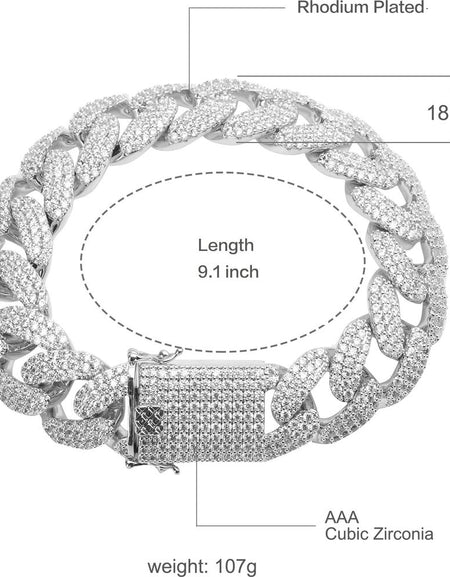 STALLION 925 Cuban Bracelet: Elegance Redefined in Iced Bling