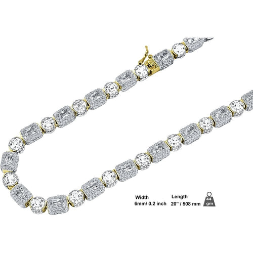 Load image into Gallery viewer, Ghost Silver Iced Out CZ Chain I 9210042
