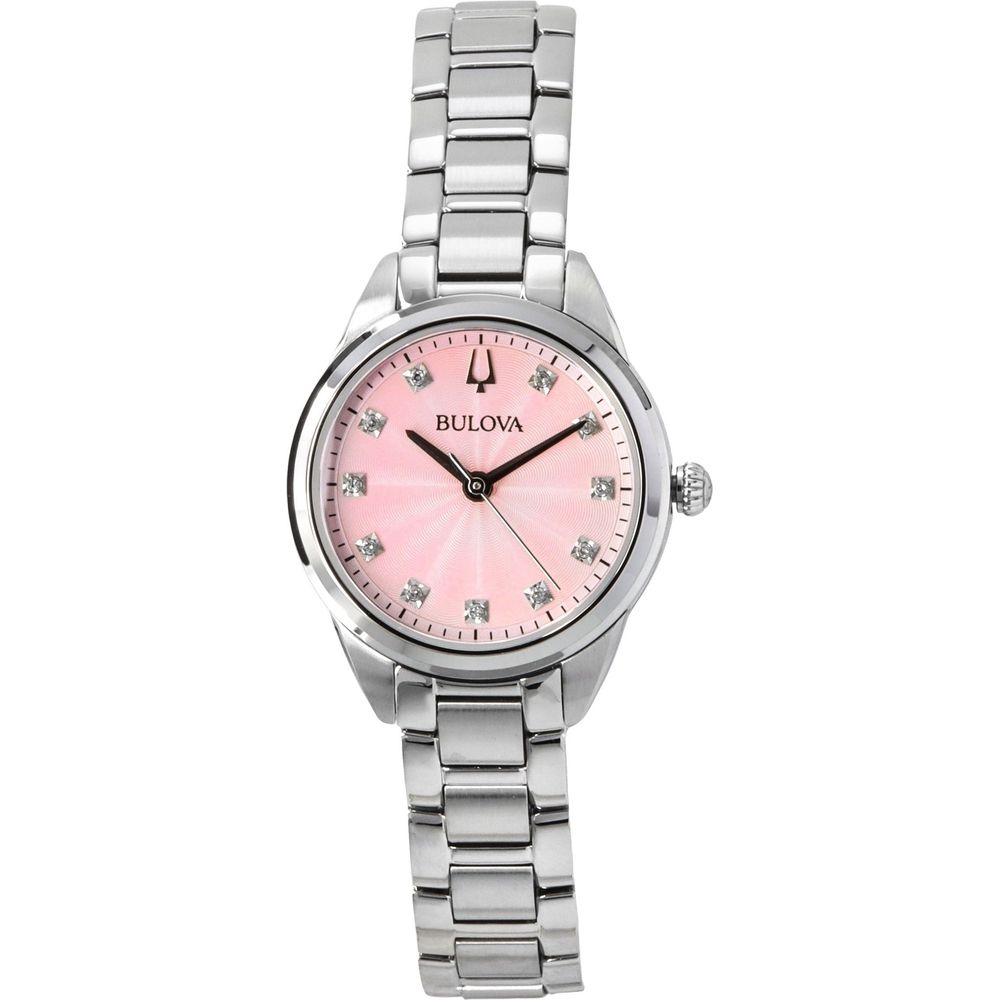 Bulova Sutton Women's Watch: Exquisite Stainless Steel with Diamond Accents