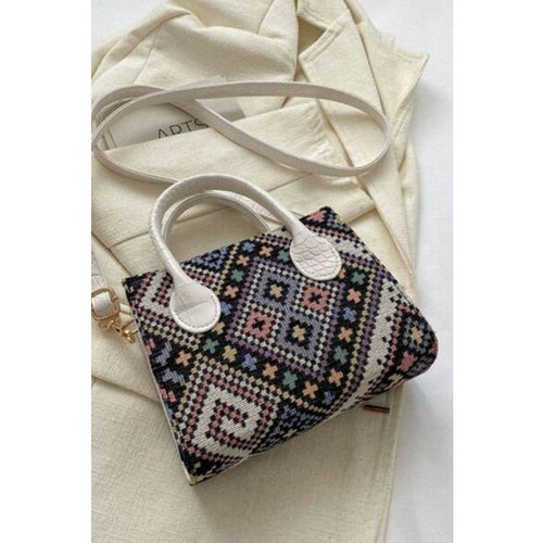 Load image into Gallery viewer, Geometric PU Leather Strap Handbag - A Statement of Sophistication
