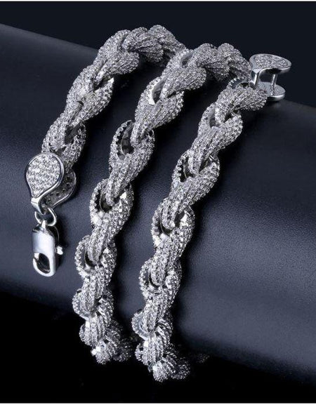 Bling Master Hawser 10 MM Rope Chain - Luxurious Rhinestone Accessory