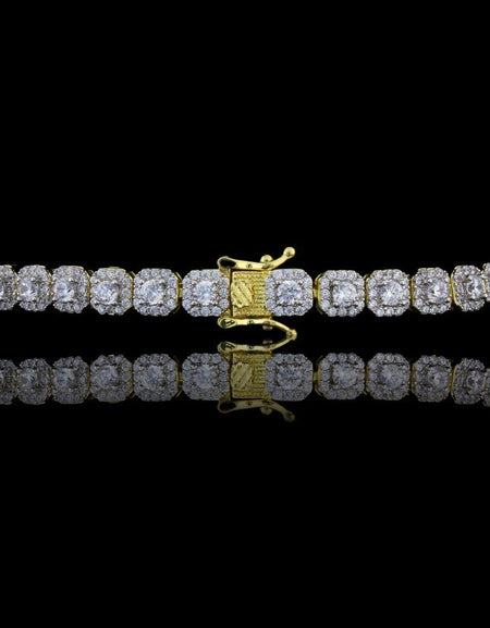 FABLE 4.68 CTW CZ Rhodium Moissanite Iced Out Bracelet